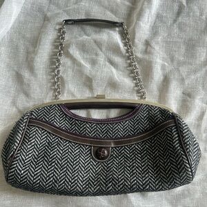 Chic Black and White Patterned Women's Bag